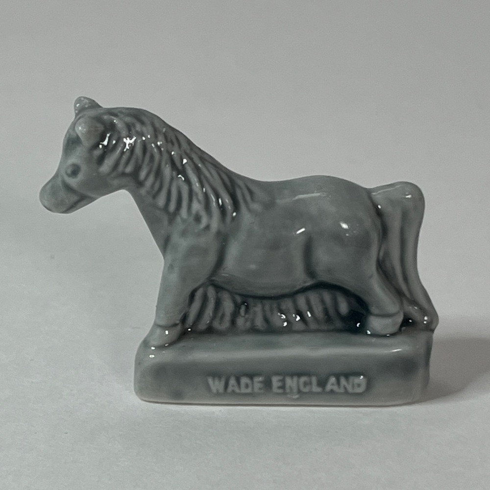 Wade England Red Rose Tea Figurine Shetland Pony Grey Miniature Horse Vintage